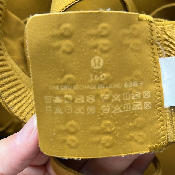 Lululemon Energy Bra High Support, Gold, 36D - Picture 3 of 6